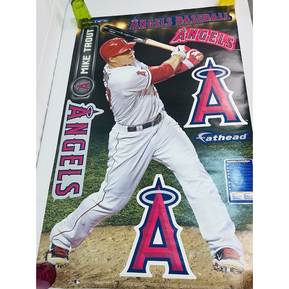 Mike Trout Los Angeles Angels Fathead Wall Decal Sticker Sheet 24x40 15-16620
